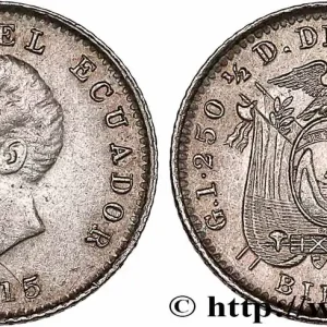 ÉQUATEUR 1/2 Decimo de Sucre Antonio Jose de Sucre 1915 Birmingham fwo_748475 Monde Livraison Gratuite