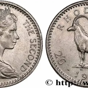 Nouvel Arrivage RHODÉSIE 2 1/2 Shillings (25 Cents) antilope des sables 1964 fwo_748919 Monde