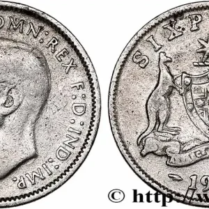 Paiement Sécurisé AUSTRALIE 6 Pence Georges VI 1942 Melbourne fwo_748941 Monde
