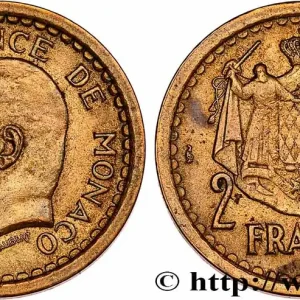 Dernière Chance MONACO 2 Francs Louis II (1943) Paris fwo_748951 Monde