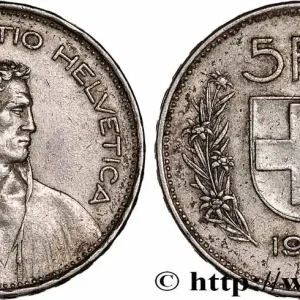 SUISSE 5 Francs Berger des alpes / bouclier suisse 1939 Berne - B fwo_748983 Monde Authentique