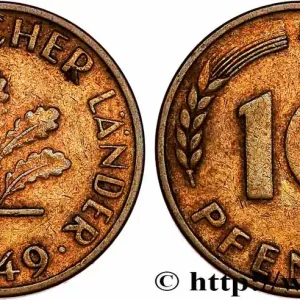 Seulement Aujourd’hui ALLEMAGNE 10 Pfennig “Bank deutscher Länder” 1949 Hambourg - J fwo_749022 Monde