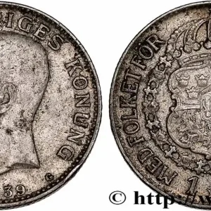 SUÈDE 1 Krona Gustave V 1939 Kungsholmen fwo_749065 Monde Meilleur Choix