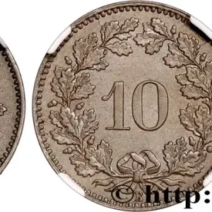SUISSE - CONFÉDÉRATION HELVÉTIQUE 10 rappen 1875 Berne fwo_696022 Monde Commande En Gros