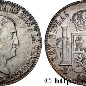 ESPAGNE - ROYAUME D'ESPAGNE - FERDINAND VII 20 reales 1823 Barcelone fwo_717140 Monde Super Prix