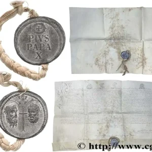 Expédié Aujourd’hui VATICAN - PIE X (Giuseppe Melchiorre Sarto) Bulle papale avec document n.d. Rome fwo_735412 Monde