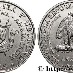 BURUNDI 5 Francs aigle couronné 2014 fwo_492409 Monde Achetez Aujourd’hui