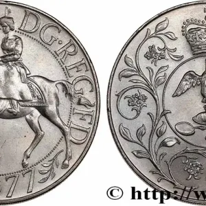 Produit De Marque ROYAUME-UNI 25 New Pence jubilé d’argent d’Elisabeth II 1977 fwo_517983 Monde