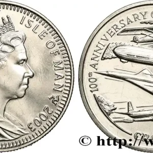 ÎLE DE MAN 1 Crown Proof 100e anniversaire de l’aviation à moteur 2003 Pobjoy Mint fwo_607854 Monde Haute Qualité