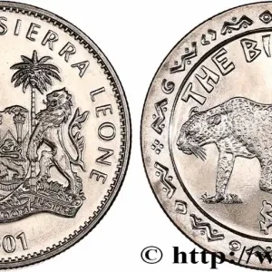 Marque SIERRA LEONE 1 Dollar Proof Léopard 2001 Pobjoy Mint fwo_624239 Monde