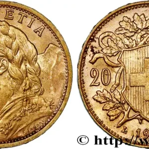 Bon Plan OR, PALLADIUM ET PLATINE INVESTISSEMENT 20 Francs "Vreneli" 1935 Berne fwo_732411 Monde