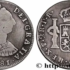 BOLIVIE 2 Reales Charles III 1781 Potosi fwo_745695 Monde Expédition Rapide