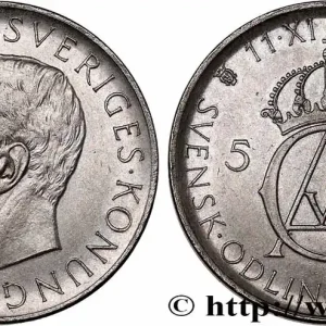 SUÈDE 5 Kronor Gustave VI 1952 fwo_746949 Monde Paiement Sécurisé