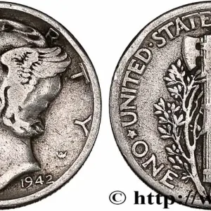 Affaire À Saisir ÉTATS-UNIS D'AMÉRIQUE 1 Dime Mercury 1942 Philadelphie fwo_748331 Monde