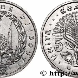 DJIBOUTI 5 Francs 1991 Paris fwo_749922 Monde Acheter Direct