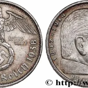 ALLEMAGNE 5 Reichsmark Maréchal Paul von Hindenburg 1938 Berlin fwo_750027 Monde Promotion