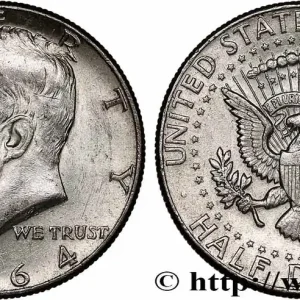 ÉTATS-UNIS D'AMÉRIQUE 1/2 Dollar Kennedy 1964 Philadelphie fwo_750040 Monde En Vogue