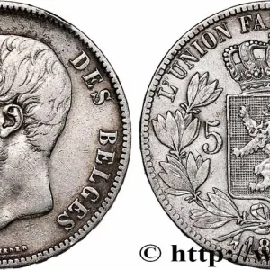 BELGIQUE 5 Francs Léopold II 1869 fwo_750098 Monde Artisanat