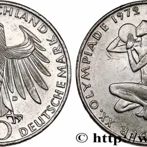 Premium ALLEMAGNE 10 Mark XXe J.O. Munich : basket-ball et canoeing 1972 Munich fwo_750101 Monde