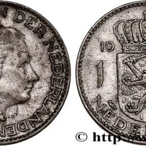 PAYS-BAS 1 Gulden Juliana 1955 Utrecht fwo_750108 Monde Authentique