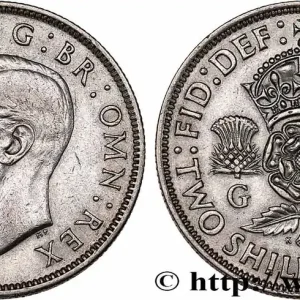 ROYAUME-UNI 1 Florin (2 Shillings) Georges VI 1942 fwo_750320 Monde Meilleure Qualité