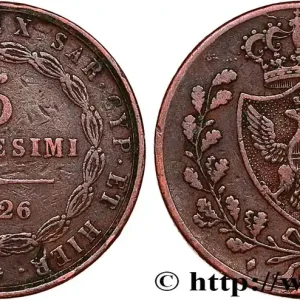 Remise ITALIE - ROYAUME DE SARDAIGNE 5 Centesimi type au “L” 1826 Turin fwo_751019 Monde