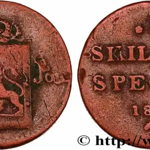 Usine Directe NORVÈGE 1 Skilling Charles XIV 1820 Kongsberg fwo_751106 Monde