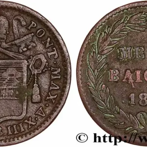 Must-Have VATICAN ET ÉTATS PONTIFICAUX 1/2 Baiocco Grégoire XVI an XIII 1843 Bologne fwo_751122 Monde