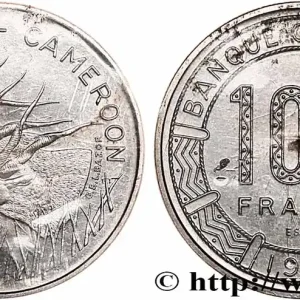 Paiement Sécurisé CAMEROUN Essai de 100 Francs légende bilingue, type Banque Centrale, antilopes 1972 Paris fwo_751355 Monde