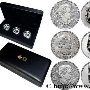 CANADA Coffret 3 x 25 dollars “Têtes d’animaux” 2019-2020 fwo_751639 Monde Soldes