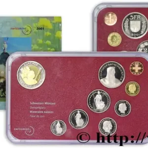 En Vogue SUISSE Série FDC 9 Monnaies 2001 fwo_671573 Monde