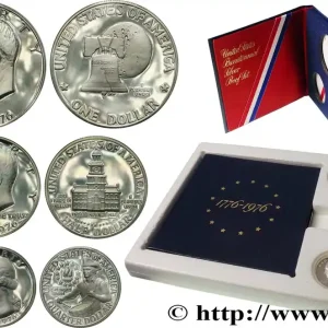 Quantité Limitée ÉTATS-UNIS D'AMÉRIQUE Série proof 3 monnaies - Bicentenaire de la Déclaration de l’indépendance 1976 San Francisco fwo_671576 Monde