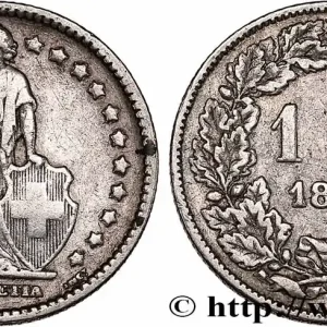 En Vogue SUISSE 1 Franc Helvetia 1887 Berne fwo_730627 Monde