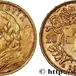 Exclusif OR, PALLADIUM ET PLATINE INVESTISSEMENT 20 Francs "Vreneli" 1935 Berne fwo_732412 Monde