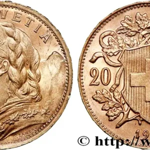 Remise OR, PALLADIUM ET PLATINE INVESTISSEMENT 20 Francs "Vreneli" 1930 Berne fwo_735636 Monde