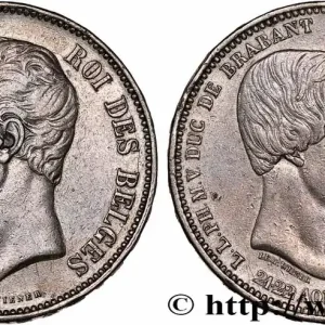 Expédié Aujourd’hui BELGIQUE 5 Francs mariage du Duc et de la Duchesse de Brabant 1853 fwo_747002 Monde