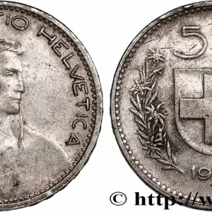 Offre Exclusive SUISSE 5 Francs Berger 1923 Berne fwo_748770 Monde