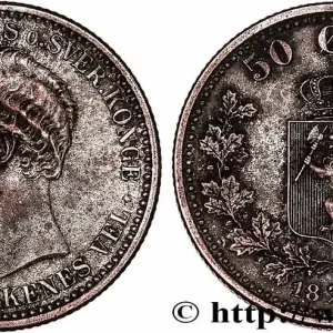 Remise NORVÈGE 50 Ore Oscar II 1891 fwo_749135 Monde