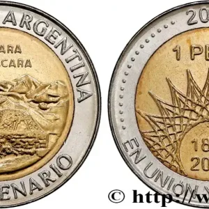 Vente Directe ARGENTINE 1 Peso bicentenaire de la Révolution de Mai : Pucará de Tilcara / symbole du Bicentenaire 2010 fwo_749656 Monde
