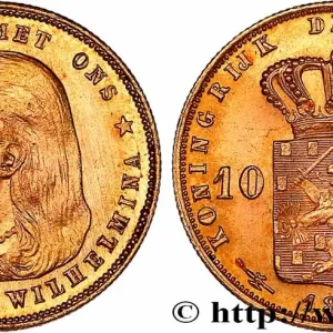 Expédition Rapide OR, PALLADIUM ET PLATINE INVESTISSEMENT 10 Gulden 1897 Utrecht fwo_751374 Monde