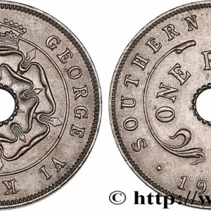 Fait Main RHODÉSIE DU SUD 1 Penny Georges VI 1942 fwo_751946 Monde