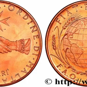 ORDRE SOUVERAIN DE MALTE 2 Tari Proof Frà Angelus de Mojana FAO 1968 S.M.O.M., Rome fwo_751965 Monde Affaire À Saisir