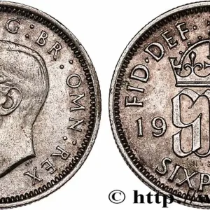 Paiement Sécurisé ROYAUME-UNI 6 Pence Georges VI 1946 fwo_752102 Monde