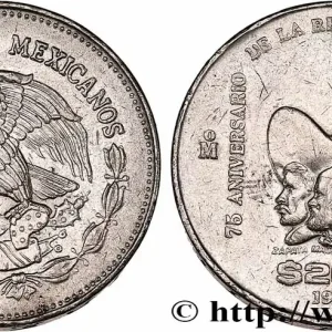 MEXIQUE 200 Pesos 75e anniversaire de la révolution : Zapata, Madera, Carranza et Villa 1985 fwo_752108 Monde En Vogue