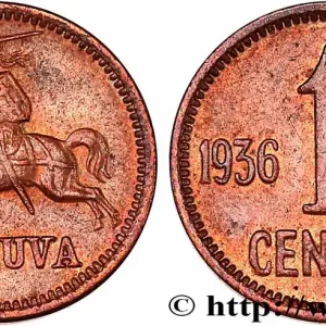 LITUANIE 1 Centas 1936 fwo_752126 Monde Exclusif