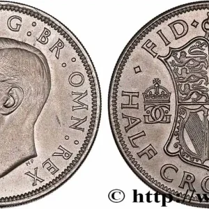 ROYAUME-UNI 1/2 Crown Georges VI 1951 fwo_752179 Monde Achat Immédiat