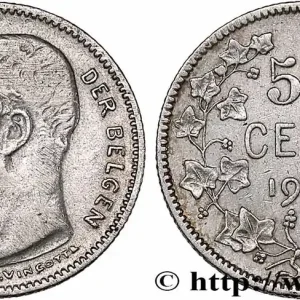 BELGIQUE 50 Centiemen (Centimes) Léopold II légende en flamand 1909 fwo_752206 Monde Retour Gratuit