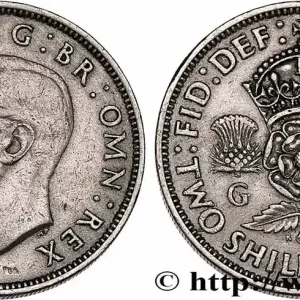 Acheter Direct ROYAUME-UNI 2 Shillings Georges VI 1948 fwo_752210 Monde