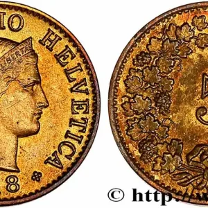 SUISSE 5 Centimes (Rappen) Tête de Libertas 1918 Berne fwo_752308 Monde Prix Choc