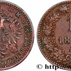 Nouvel Arrivage AUTRICHE 1 Kreuzer aigle bicéphale 1861 Vienne fwo_752342 Monde